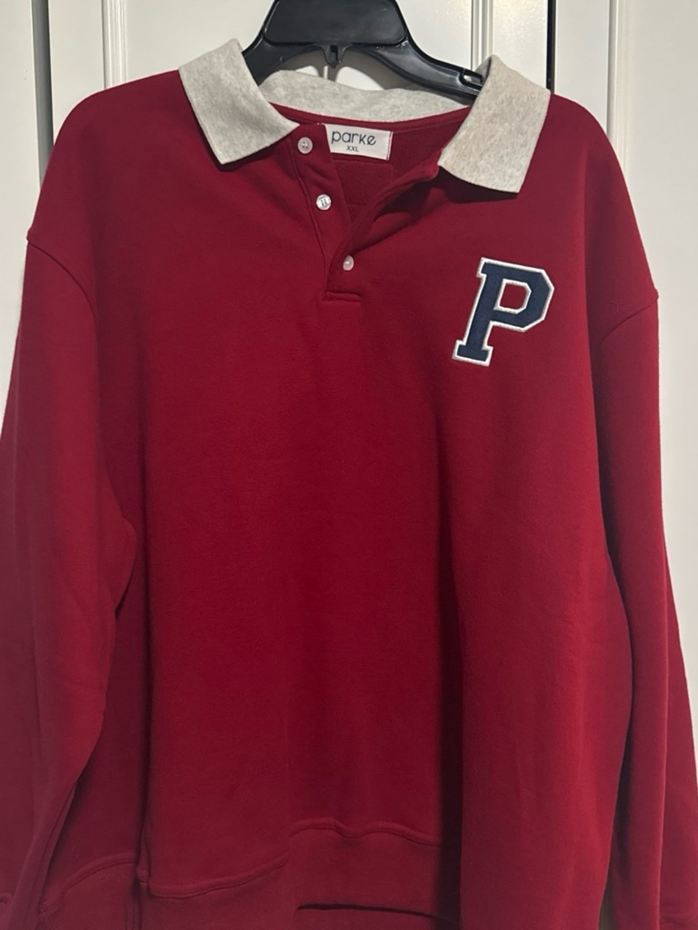 Parke Red Crewneck Rugby Pullover Size XXL